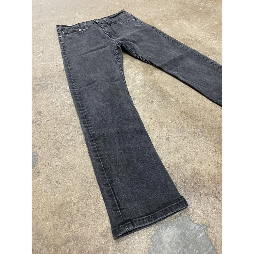 Levis 502 Jeans‎ Mens 31x30 Gray Tapered Leg Stretch Denim Zip Fly 5-Pocket